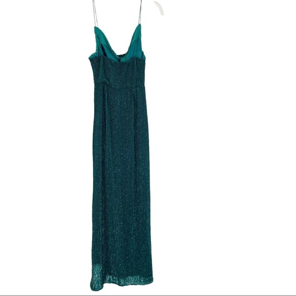 Retrofete Katya Sequin Formal Long Dress in Green S NWT - Picture 7 of 10